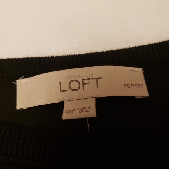 Loft Black Sweater with semi sheer back - Picture 5 of 10